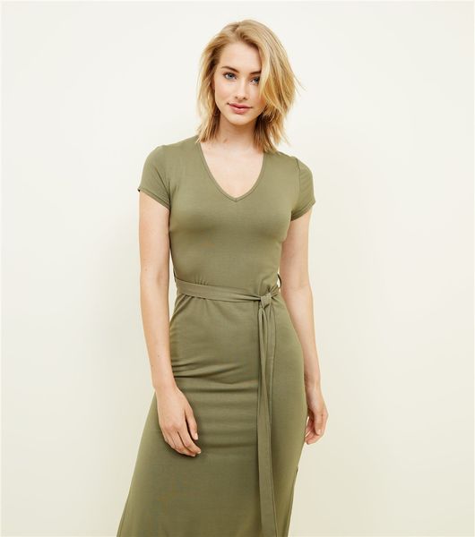 

designer dress brand skirt female short-sleeved long v-neck split belt dress knit skirt size s-4xl, Black;gray