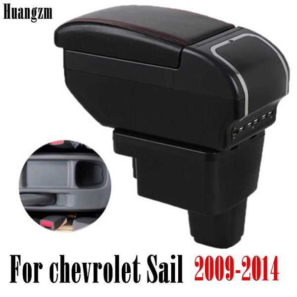 

for sail car armrest box center console storage box with cup holder 9 usb charging 2009-2014 2010 2011 2012 2013