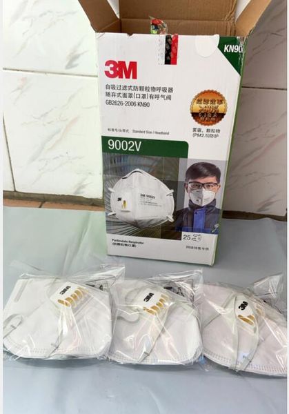 

3m headband mask with breathing valve 9002v anti fog dust disposable mask with respiratory valve protective labor protection dust mask