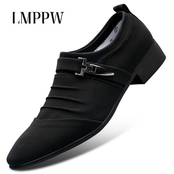 

2019 new cloth shoes men's canvas oxford shoes breathable formal wedding british fashion men flats zapatos hombre vestir, Black