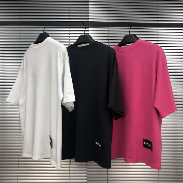 

mens designer neck tshirt fashion casual short loose mens we11done sleeve style round size cotton tee loose womens jhscr, Black