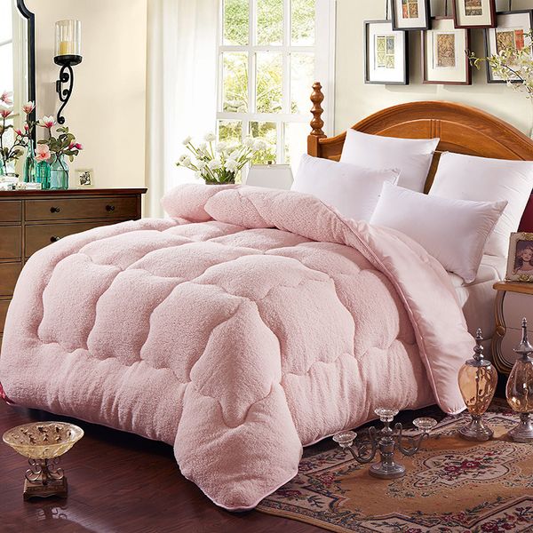 

wool and cotton fabric, blending and filling, warm silky winter two colors comforter twin queen full queen size quilts