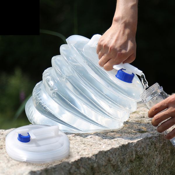 

outdoor water storage bucket tank car household bag portable travel self-driving tour camping fold liquid with faucet