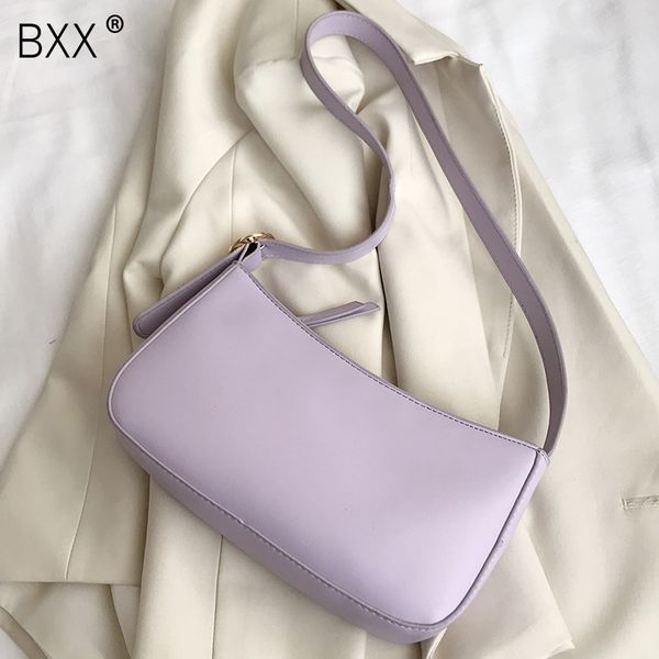 

bxx] solid color pu leather shoulder crossbody bags for women 2020 spring small cross body bag travel handbags and purses hm420