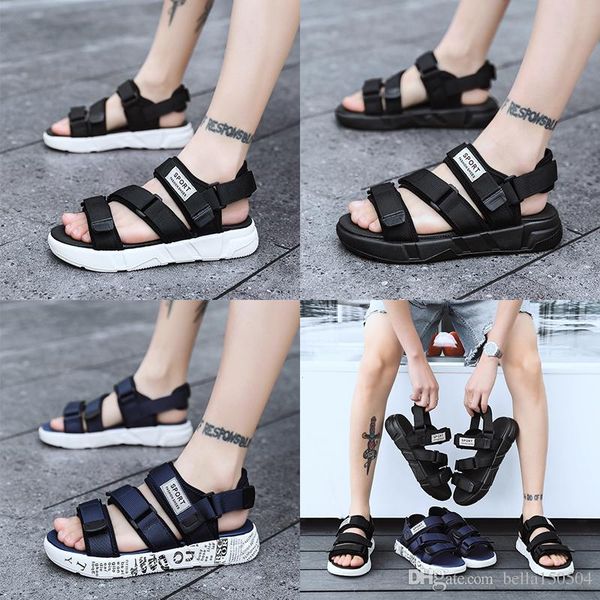 

european brand designer sandalsmen summer sandals black white blue anti-slipping quick-drying outdoor slippers soft water shoe