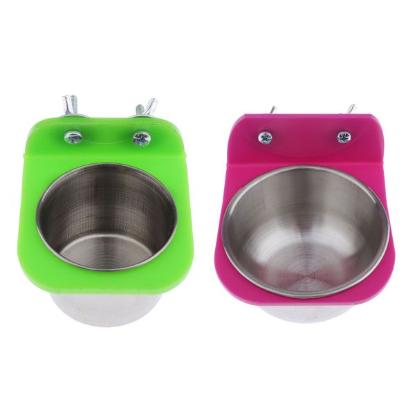 

bird cage drinking feeder for small pet parrot macaw hamster mice rat 2 pack