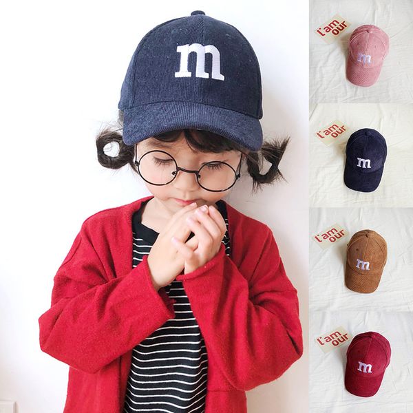 

fashion children adjustable hat letter baseball cap autumn and winter warm cap children sun hats kids winter hat with a visor, Blue;gray