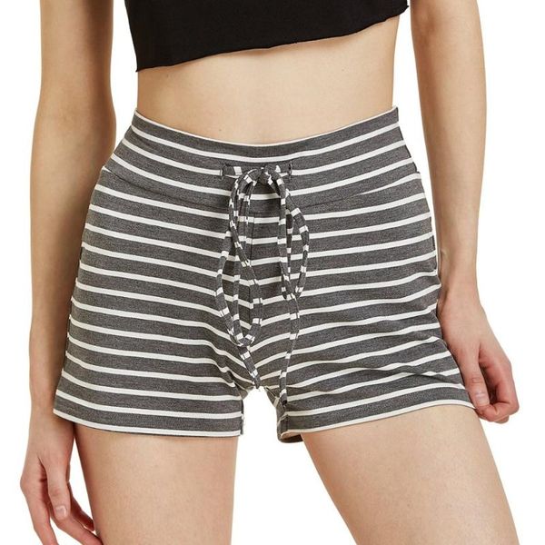 

ladies summer casual striped print shorts fashion sports shorts women tight women's fashion fitness, White;black