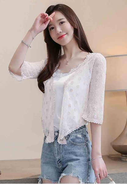 

2019 весной и летом новый сексуальный кружева небольшой платок солнца одежды женщин, Black