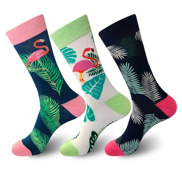 

2019 Cartoon Socks Long Stocking For Men Casual Wedding Gift Animal Bird Colorful Long Tube Socks Lovely Pattern Funny Sock Free DHL M162Y