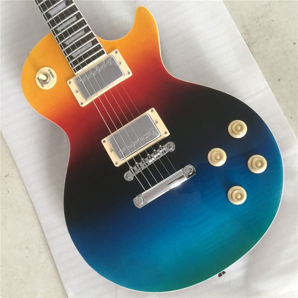 

custom standards. electric guitar tiger flame standard guitar, maple fingerboard,