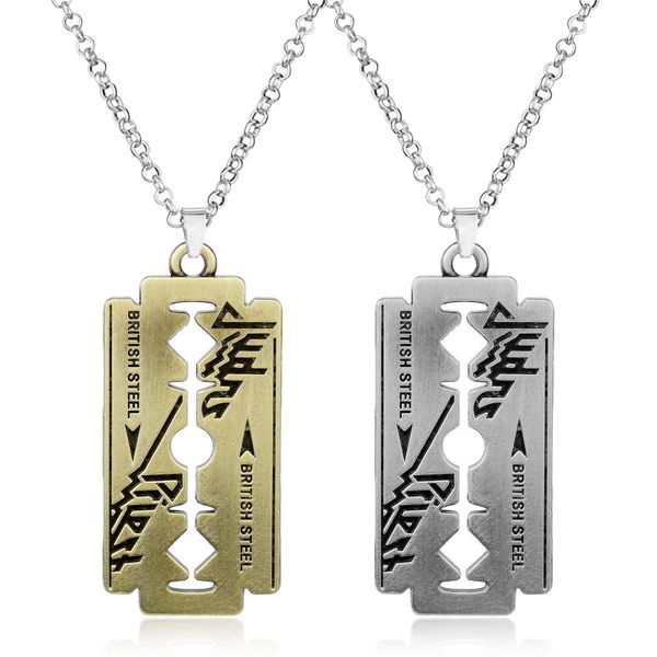 

blade necklace personality creative razor pendant pendant jewelry, Silver
