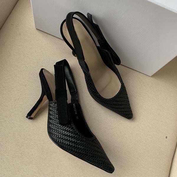 

the latest 2020 spring fashion ribbon high heels star shoes european brand designer leather sole comfortable perfect dress shoes, Black