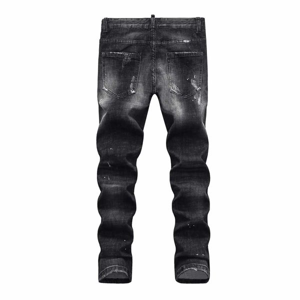 

mens luxury designer new denim the pants black ripped version italy rock jeans moto revival brand bike fashion taujt
