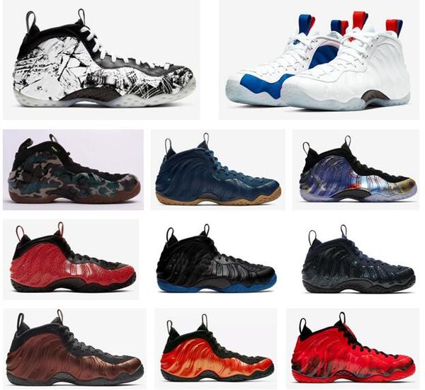 

mens basketball shoes penny hardaway shattered backboard men sheos lava little posite one hologram foam one sport sneakers with box