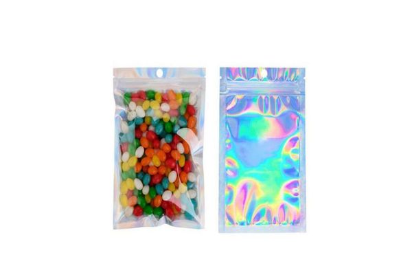 

14x20cm 1000pcs resealable heat seal bags holographic resealable bags translucent pouches designs mask packaging bag 6bjdm lipper