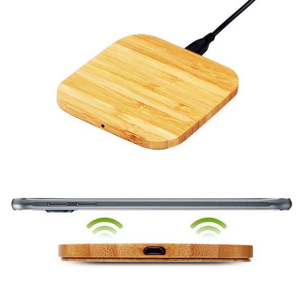

qi wireless charger slim wood charging pad fast charging for iphone9 samsung