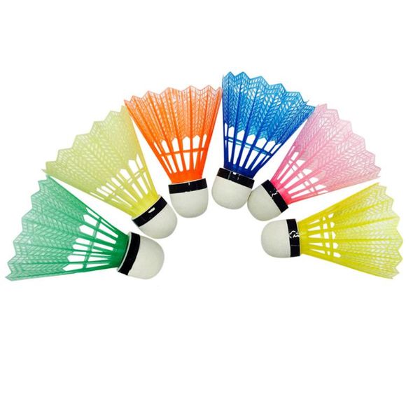 

badminton shuttlecocks 6pcs balls training racket colorful plastic game sport match ball accessories