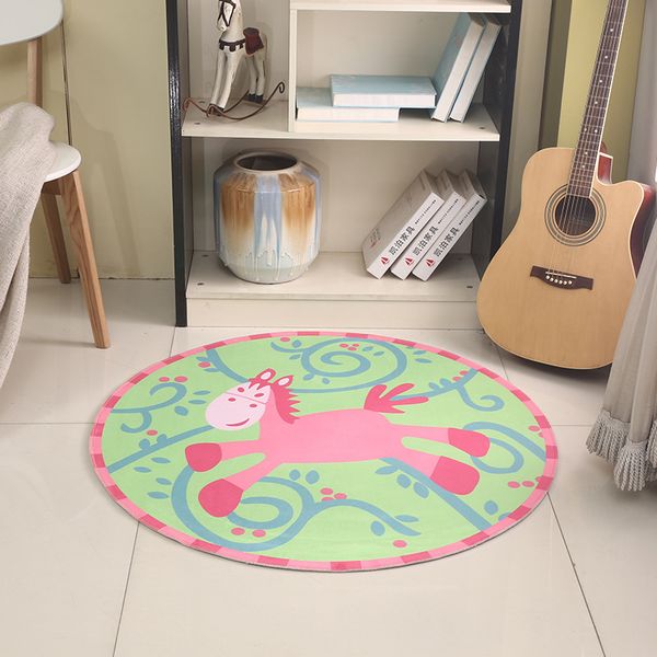 

cartoon round carpet kids room 3d children boys bedroom area rugs chair mats soft comfot anti-slip living room house doormats