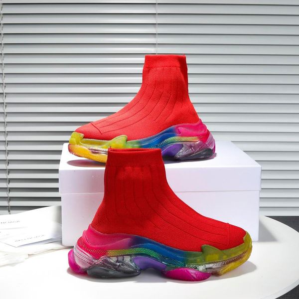 

2020 speed trainer black white designer sneakers men women black red casual shoes fashion socks sneakers boots 36-45 ct01