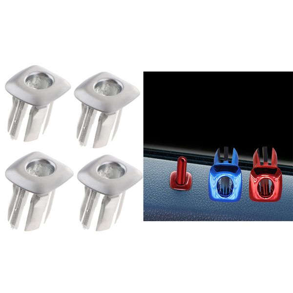

4pcs auto car door lock pin pins knob cover trim sliver