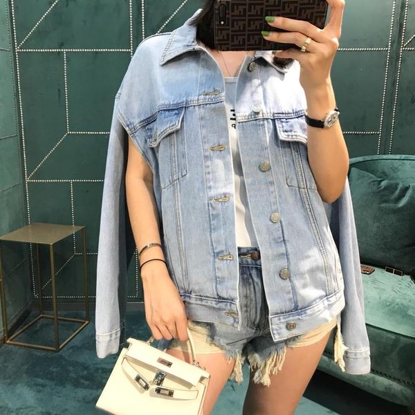 

2019 autumn new women casual denim jacket coat 2 color gdnz 6.27, Black;brown