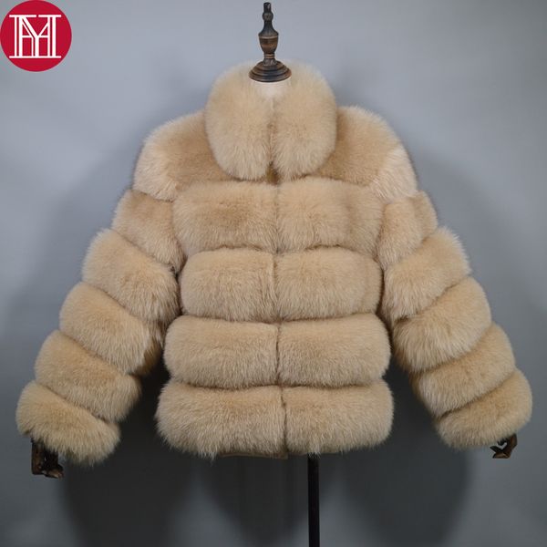 

fashion new women winter thick warm real genuine fur coat real fur jacket big collar overcoat, Black