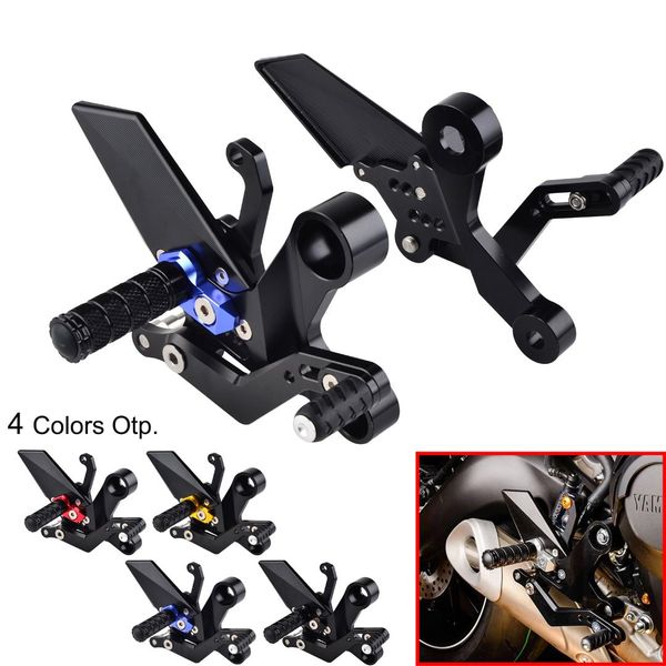 

motorcycle adjustable rearset footrest foot pegs rear sets for yamaha mt-09 mt09 mt 09 tracer xsr900 2013 - 2015 2016 2017 2018