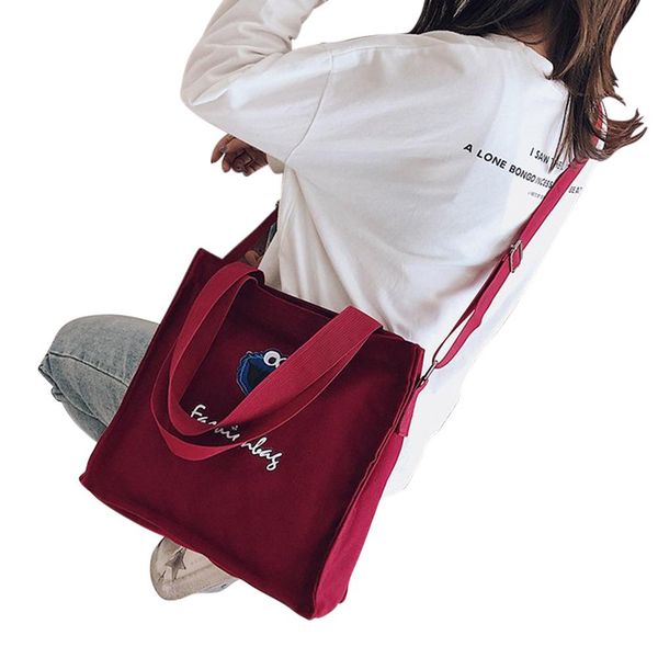 

woman casual pouch lady canvas handbag single shoulder cross-body bag