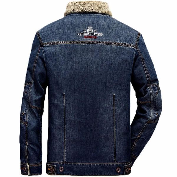 

fashion men jacket and coats brand clothing denim jacket fashion mens jeans jacket thick warm winter outwear male cowboy male elegant, Black;brown