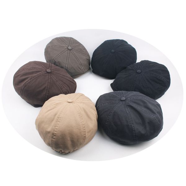 

spring summer beret men women's newsboy caps octagonal cap for women men england style retro flat cap boina flat 57-60cm, Blue;gray