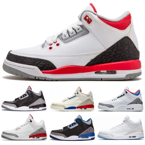 

2019 jumpman 3 3s iii white cement black cement wolf grey metallic men kids basketball shoes mens sneakers shoes