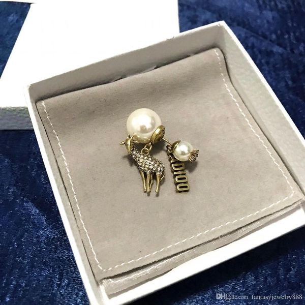 

selling single goat diamond earring pendant designer earrings luxury designer jewelry women earrings, Golden