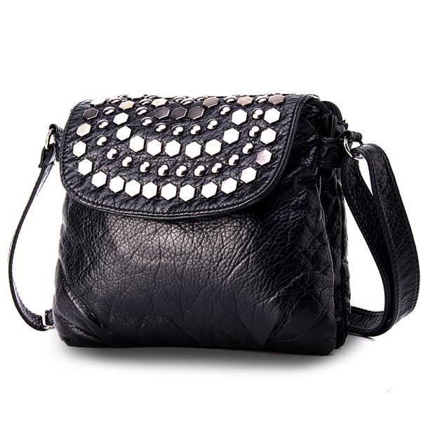 

leather messenger bag women's shoulder bag female small crossbody bags for women bolsas sac femme rivet mini flap