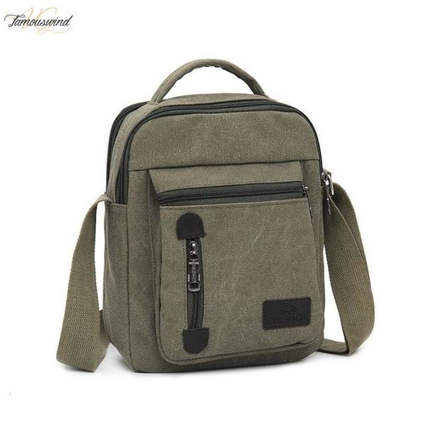 

mens bag fashion canvas solid color casual business shoulder and messenger sacoche homme bags for men 2020 bolso hombre