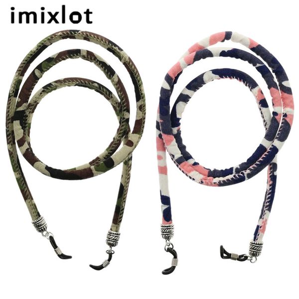 

camouflage color cotton eyewear spectacle sun glasses neck cord sunglasses chain strap sports eyeglasses cord anti slip, Silver