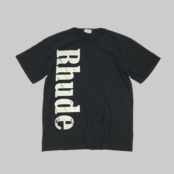 

2020 rhude ђболки мђжин женин поведневна ђболка веѬикалнй болой Ѭи, White;black