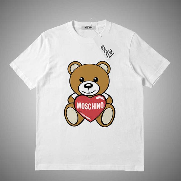 

Moschino 2019 Мужская футболка с принтом Хлопковая футболка с коротким рукавом Женская футболка # 59641