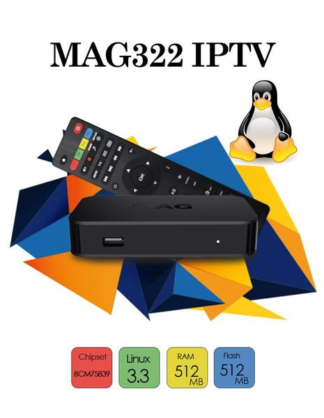 

MAG322 W1 build in wifi последняя версия Linux 3.3 OS Set Top Box MAG 322 HEVC H. 265 Box Smart Media Player