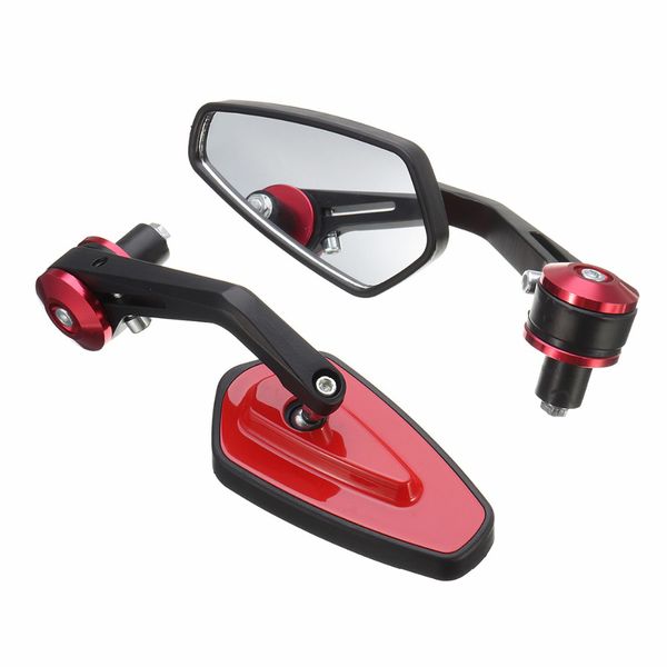 

2x motorcycle aluminum alloy handle bar end rear view side mirror replacement
