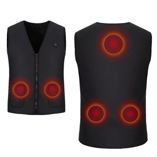 

men women usb electric heater hunting vest heating jacket waistcoat thermal warm clothing feather winter vest, Blue;black