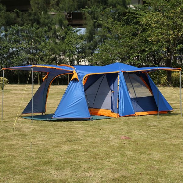 

lengthening hall 3-4persons automatic family anti-big raning outdoor camping 1hall 1living room large tent include mat