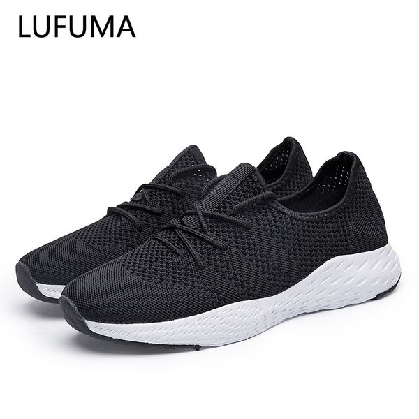 

men sneakers men casual shoes brand shoes male mesh flats plus big size loafers breathable slip on spring autumn, Black