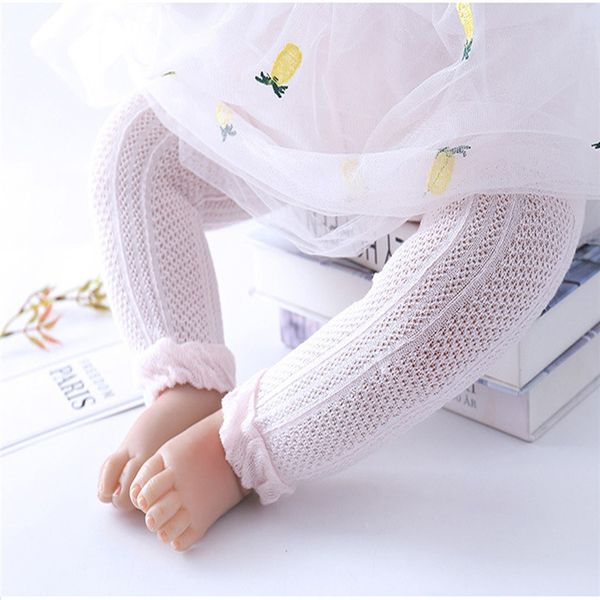 

2019 New ElasticTights for baby girls kids Pantyhose Casual Solid Hollow Out Stockings Pants autumn Cotton Soft Socks