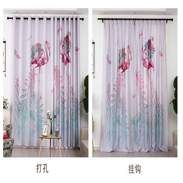 

customized 3d curtains simple and fresh modern thickening blackout curtains pink curtains