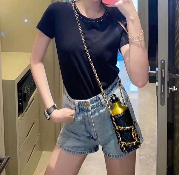 

2020 summer luxury outfit designer chan fashion luxury dress blouse t-shirt polo chic casual luxury designer for women men, White