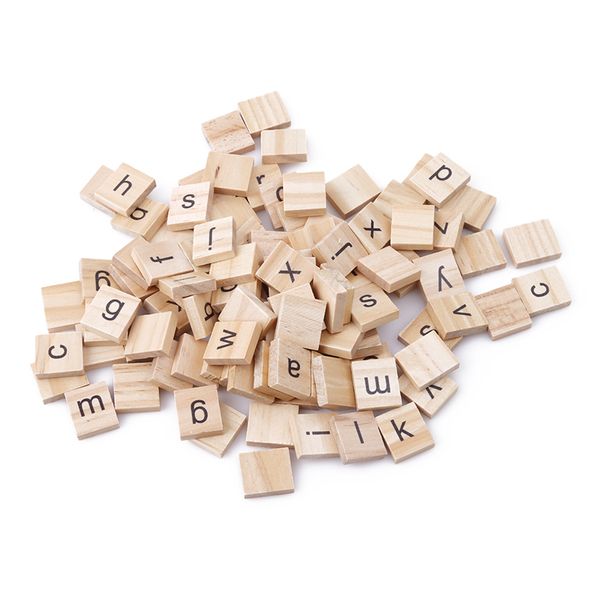 

100 pcs wooden english alphabet puzzle toy diy numbers letters puzzle develop baby intelligent early education toy for children