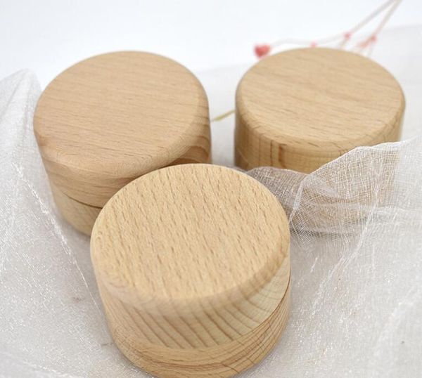 DHL 50pcs Bins Bins Box Piccolo ROUND ROUND STOCCAGGIO Caso di custodia anello decorativo decorativo gioielli artigianale gioielli accessori da sposa