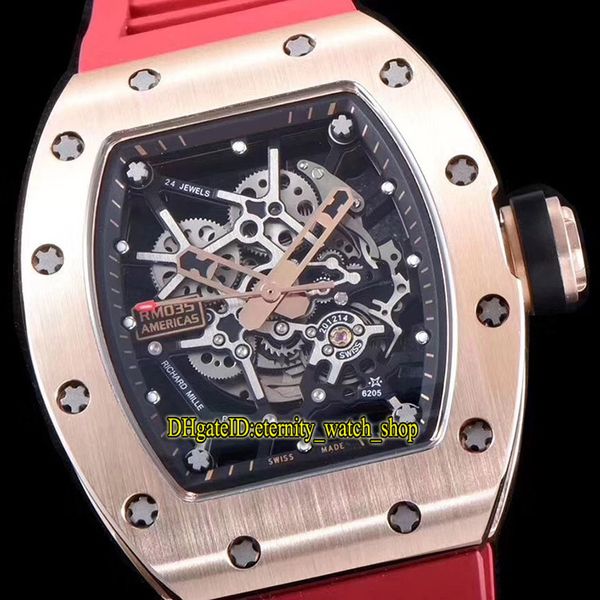 

kv v2 limit-version rm 035 americas rose gold case japan nh automatic skeleton dial rm035 мужские часы красный каучуковый ремешок спортивные, Slivery;brown
