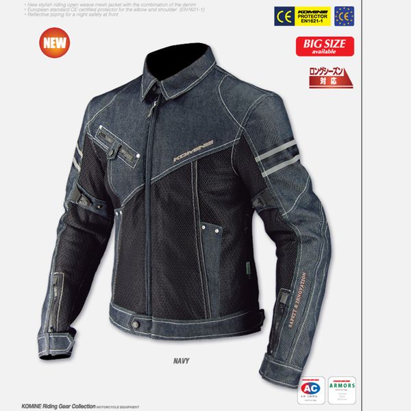 

komine jacket jk006 pants pk708 genuine motorcycle suit motocross jacket jk021 moto racing leather mesh suit, Black;blue